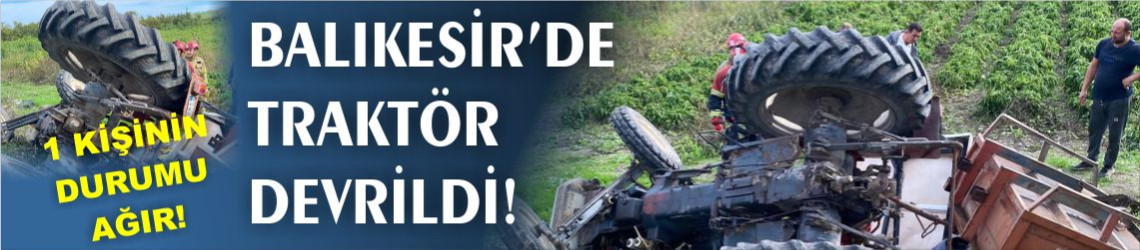 Traktör Devrildi: Poşetteki Domatesler Dikkat Çekti