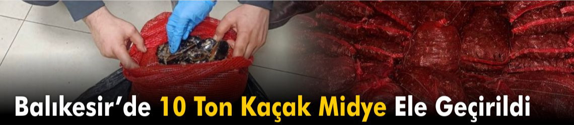 Balıkesir’de 10 Ton Kaçak Midye Ele Geçirildi