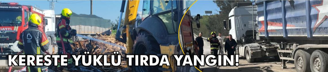 Balıkesir'de kereste yüklü tırda çıkan yangın söndürüldü