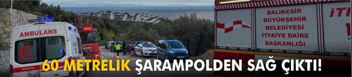 60 Metre Şarampole Yuvarlandı: Yaralı Sürücüyü Balıkesir İtfaiyesi Kurtardı
