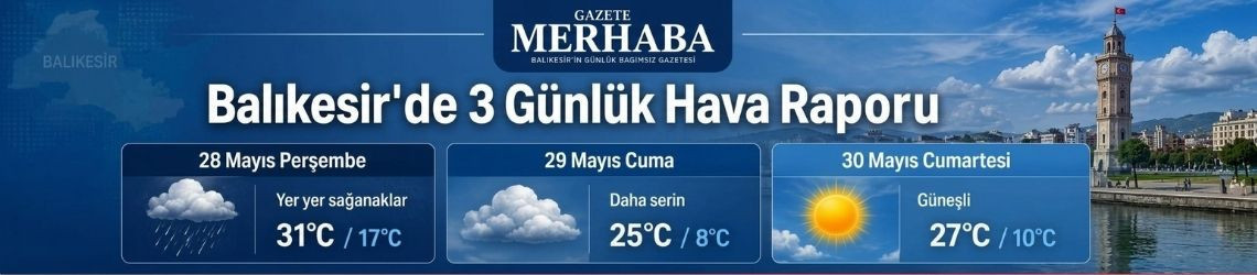 Balıkesir’de 28-30 Mayıs Hava Durumu