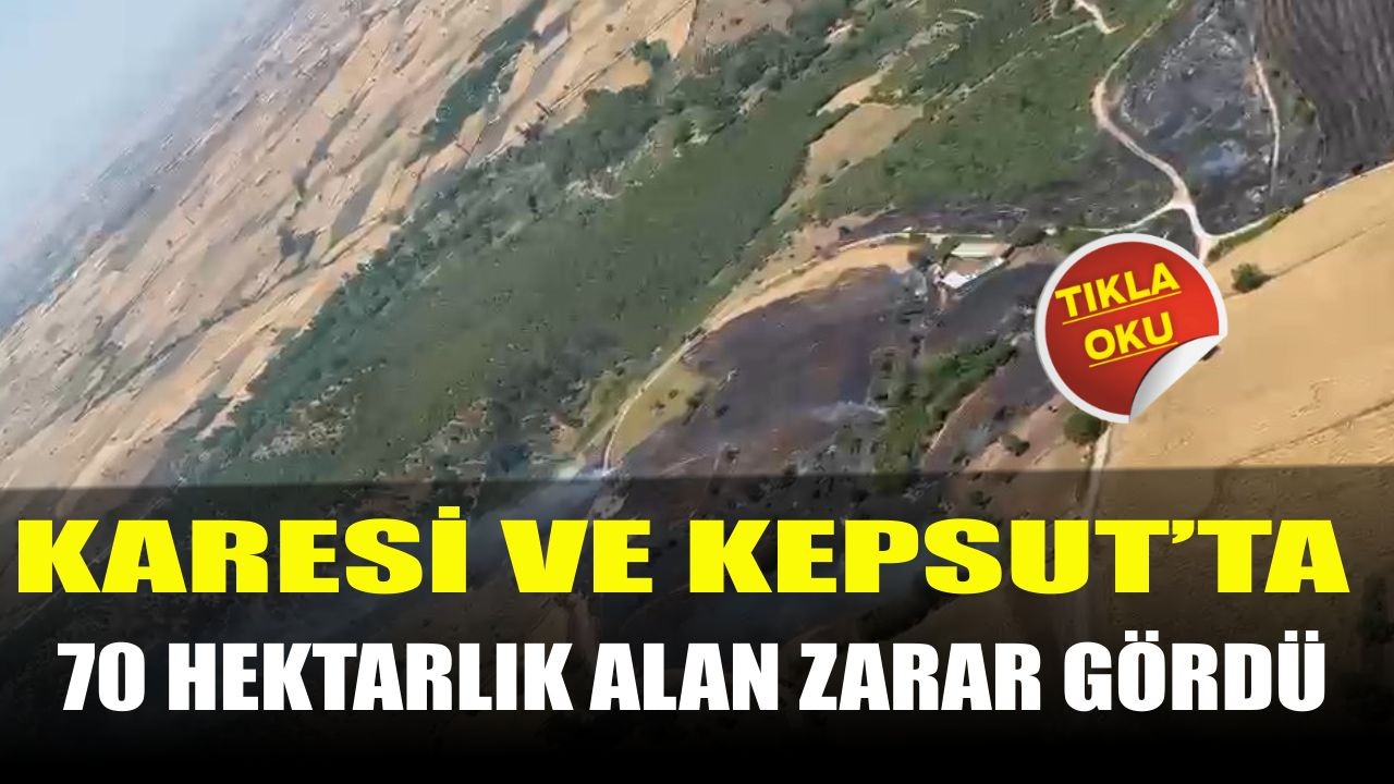 Karesi ve Kepsut’taki Yangınlarda 70 Hektarlık Alan Zarar Gördü