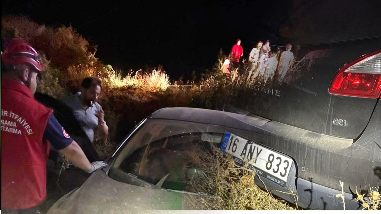 Susurluk’ta Gece Yarısı Kaza Araç Takla Attı