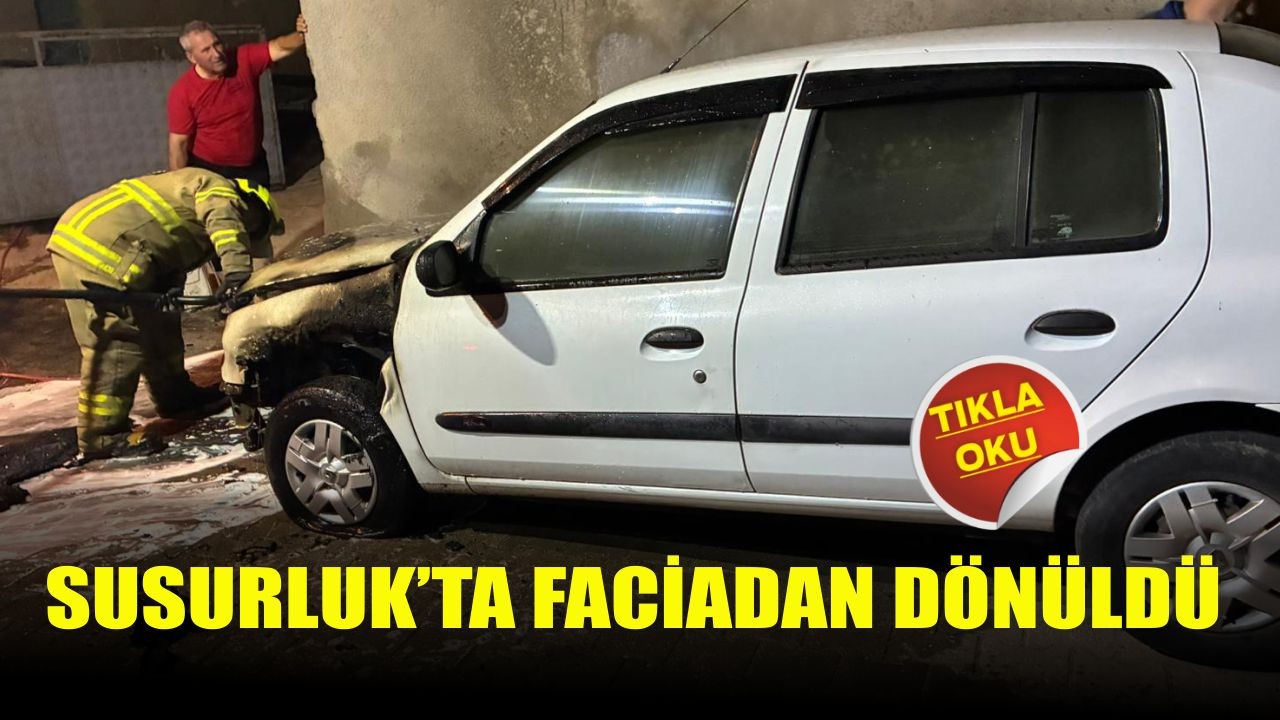 Susurluk’ta Araç Yangını