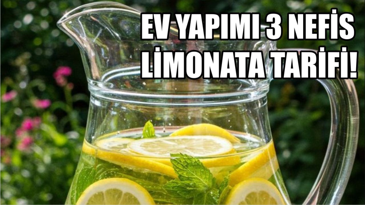 Ev Yapımı 3 Çeşit Limonata : Klasik, Naneli, Çilekli