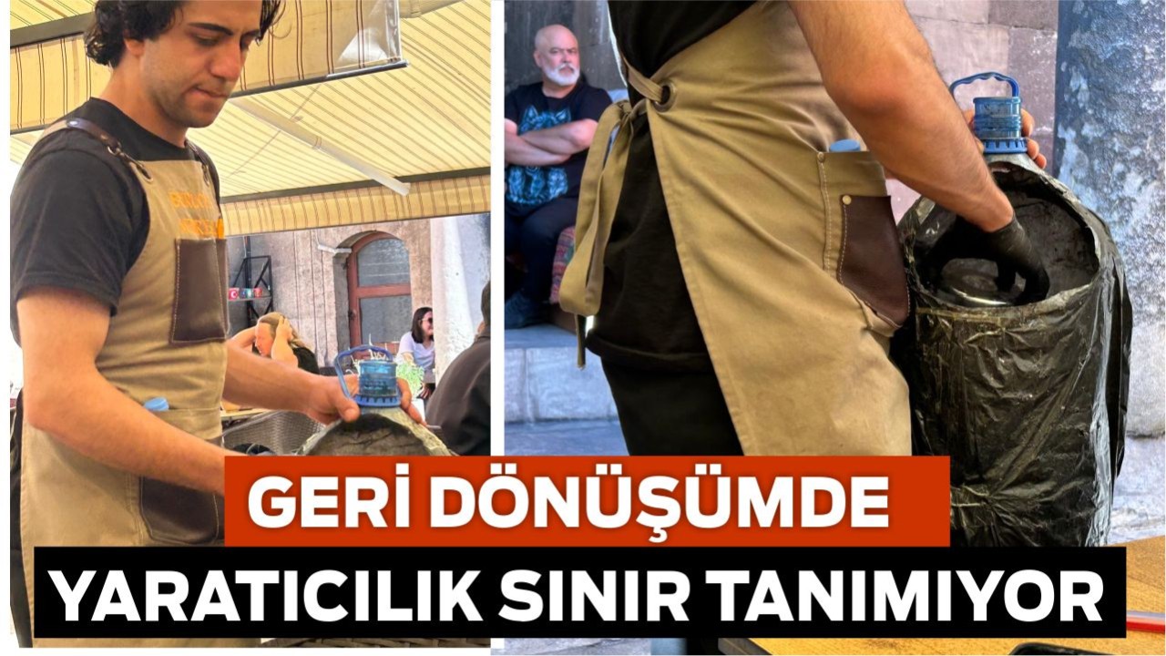 Geri Dönüşümde Yaratıcılık Sınır Tanımıyor Sivas’taki Çay Bahçesi Dikkat Çekti