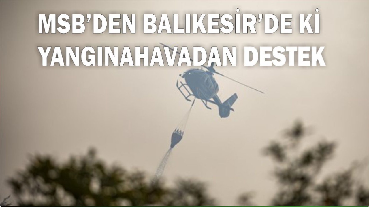 MSB'den Balıkesir'deki yangına havadan destek