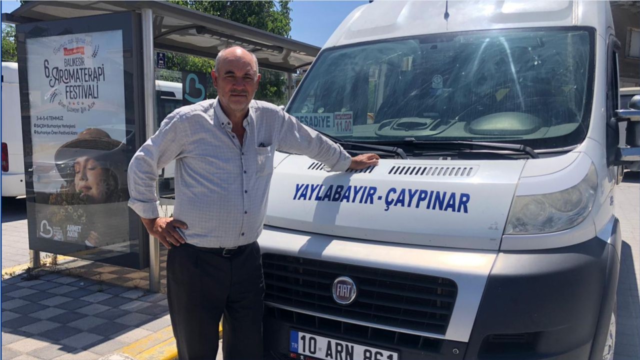 Balıkesir’de köy minibüslerinden gelen ses