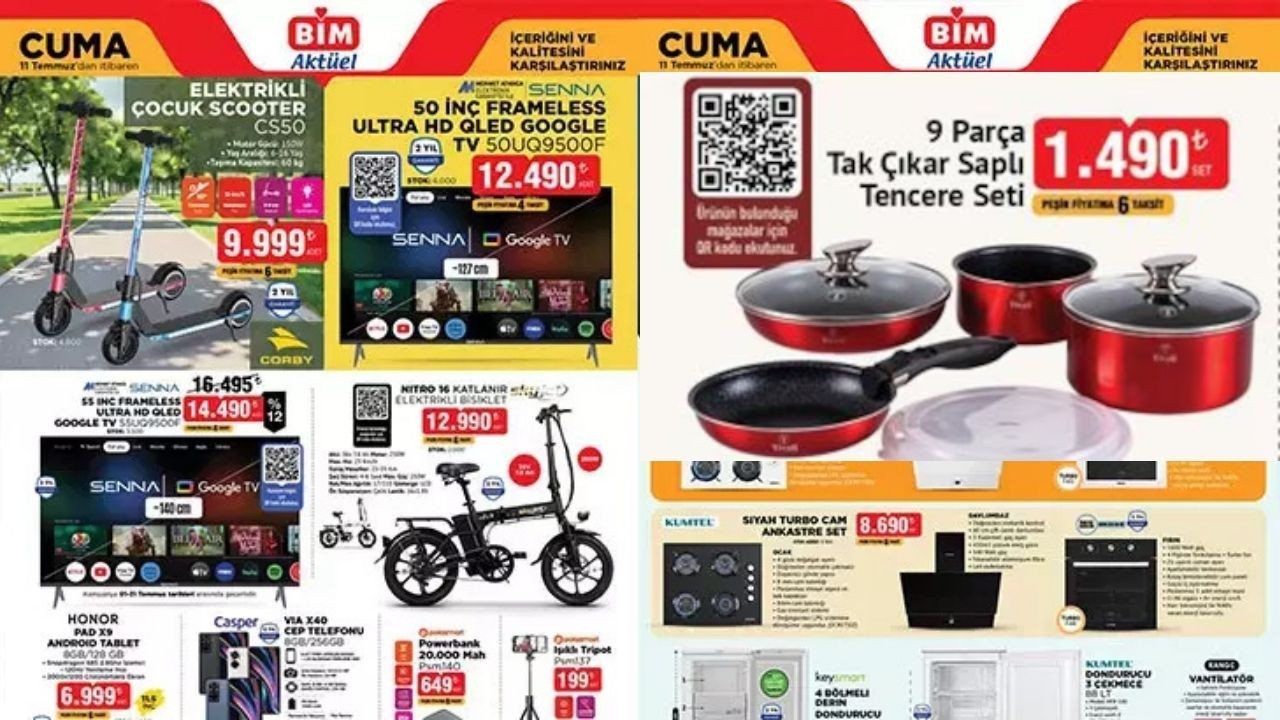 8-11 Temmuz BİM Aktüel Kataloğu: 9 Parça Tak-Çıkar Saplı Tencere Seti 1.490 TL