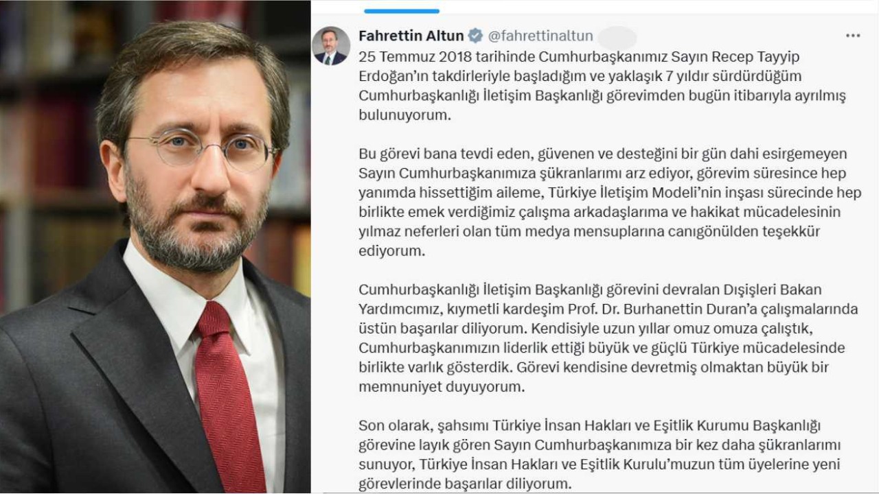 Fahrettin Altun, TİHEK Başkanlığına Atandı: İlk Mesajını Paylaştı