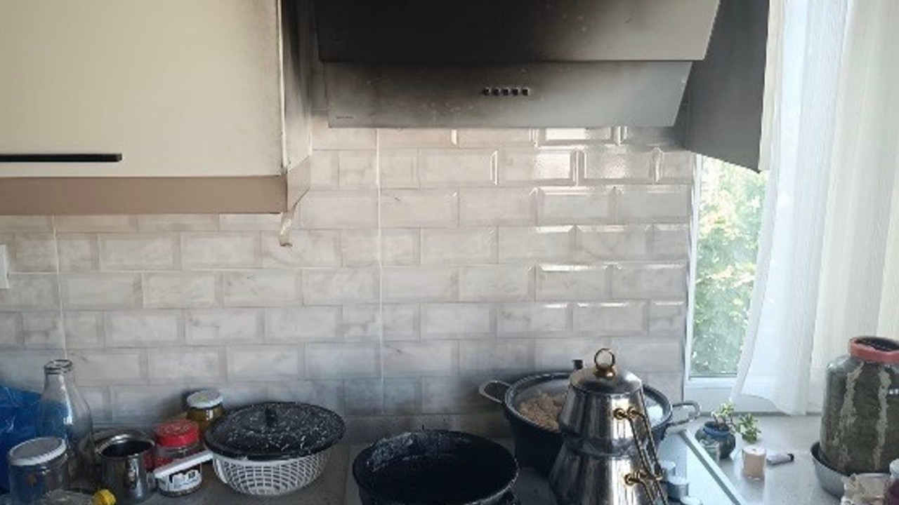 Manyas’ta Evin Mutfağında Yangın Çıktı
