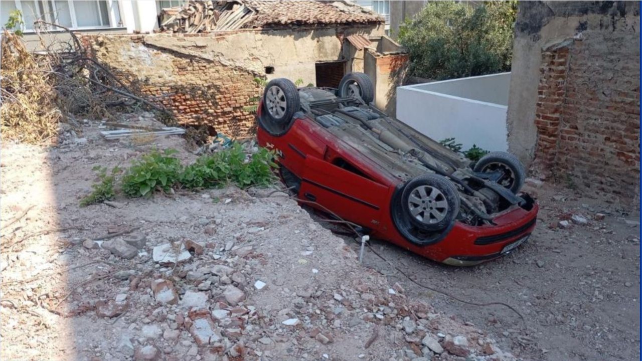 Erdek’te Park Manevrasının Sonu: Takla Atarak Durdu