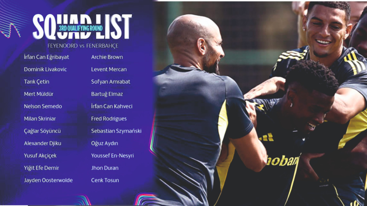 Fenerbahçe’nin Feyenoord Maçı Kadrosu Açıklandı! Sürpriz İsimler Listede