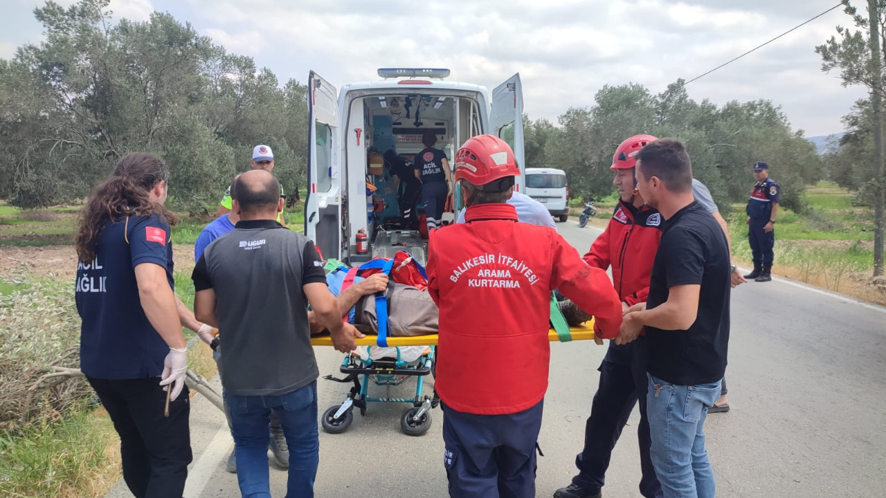 Havran’da Otomobil Zeytin Tarlasına Savruldu: 1 Yaralı