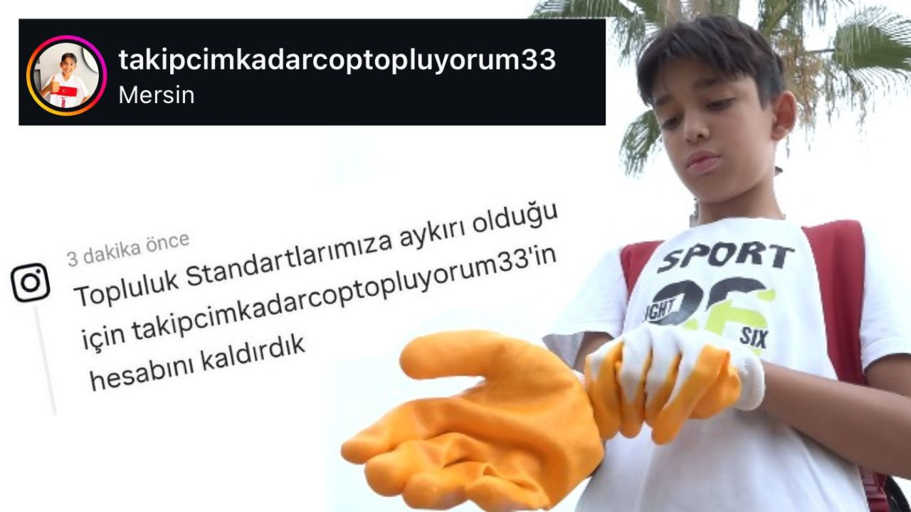 Takipçisi Kadar Çöp Toplayan Çocuğun Hesabı Kapatıldı