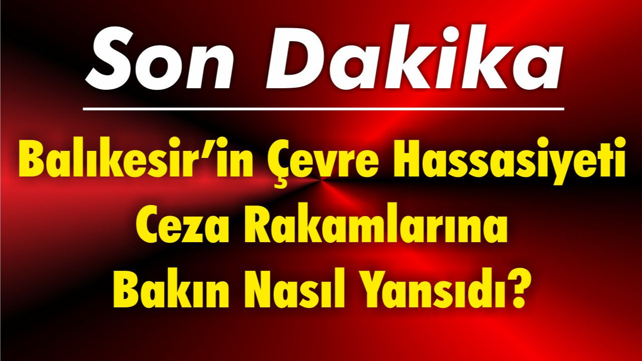 Balıkesir’in Çevre Hassasiyeti Ceza Rakamlarına Bakın Nasıl Yansıdı?