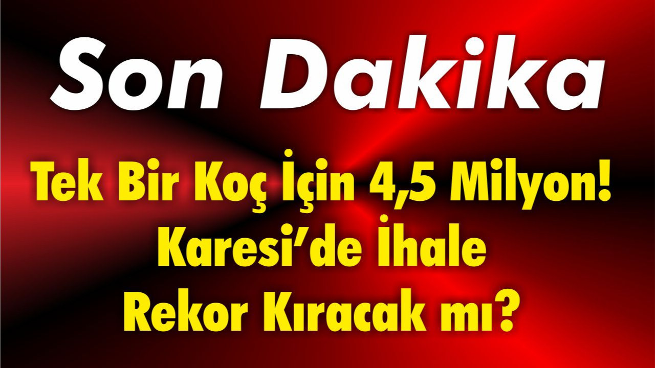 Tek Bir Koç İçin 4,5 Milyon! Karesi’de İhale Rekor Kıracak mı?