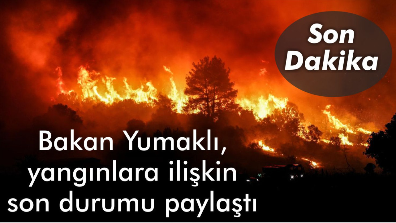 Bakan Yumaklı, yangınlara ilişkin son durumu paylaştı