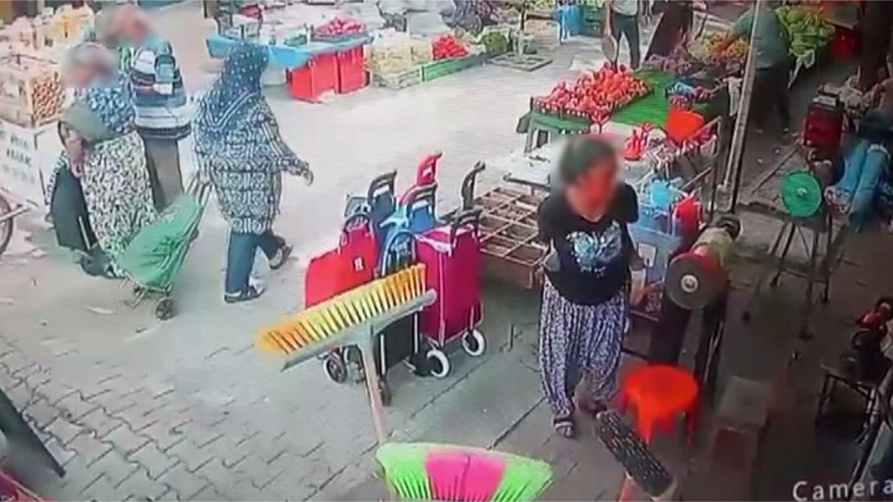 Balıkesir’de Güpegündüz Hırsızlık: Bakın Pazar Arabasını Nasıl Çaldı