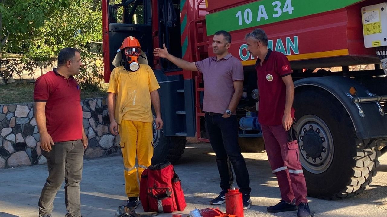 Balıkesir'de Yeni Personele Yangınla Mücadele Eğitimi