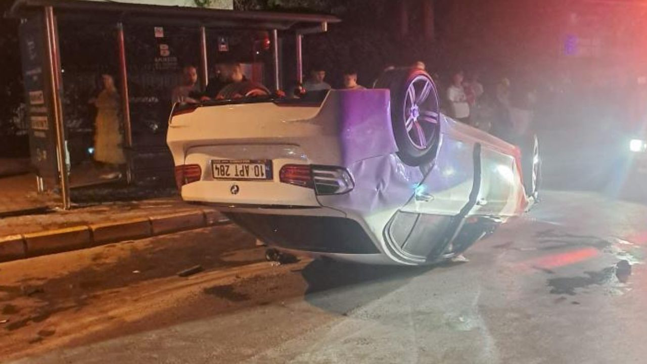 Balıkesir’de Aşırı Sürat Faciası: Araç Takla Attı