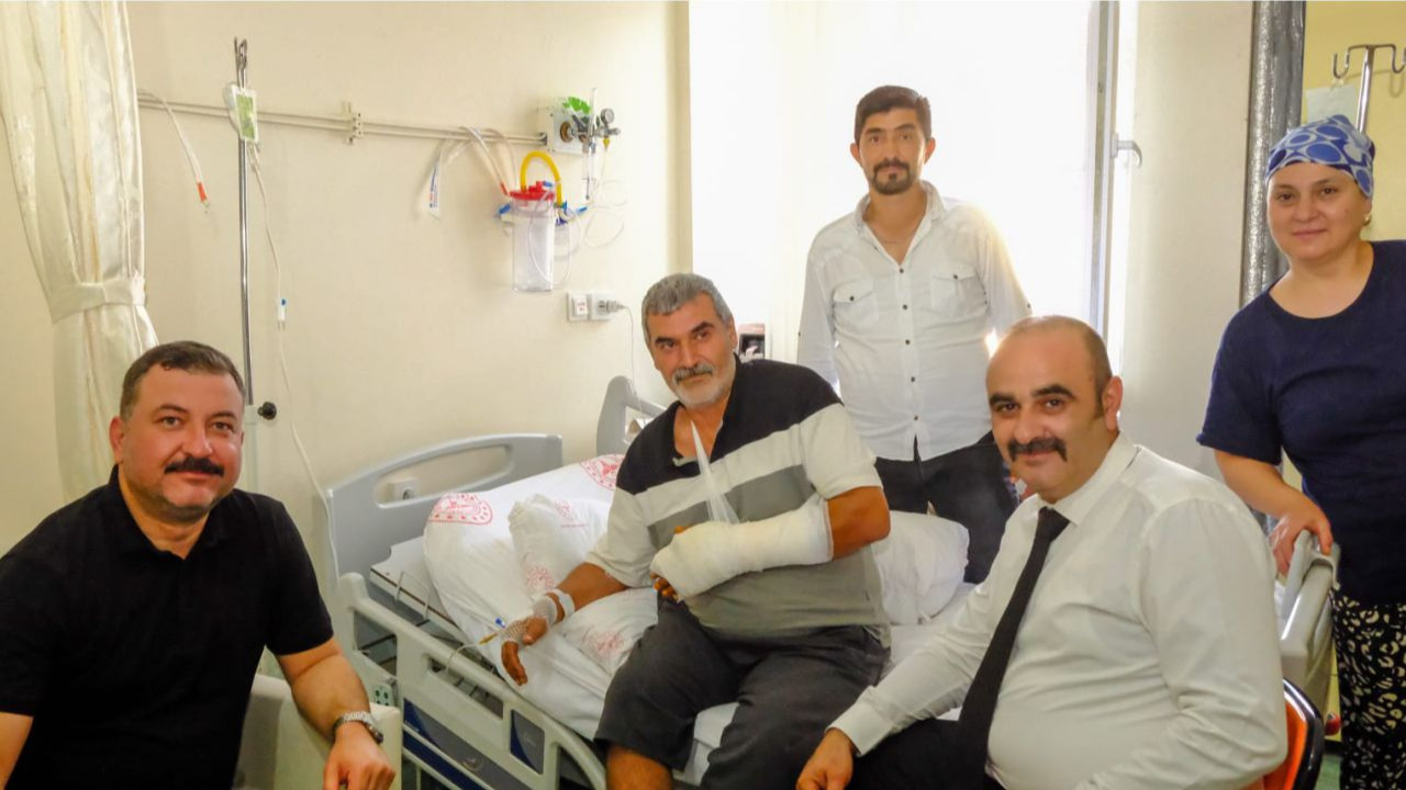 MHP’li Yüksel’den ilçe Başkanına Geçmiş Olsun Ziyareti