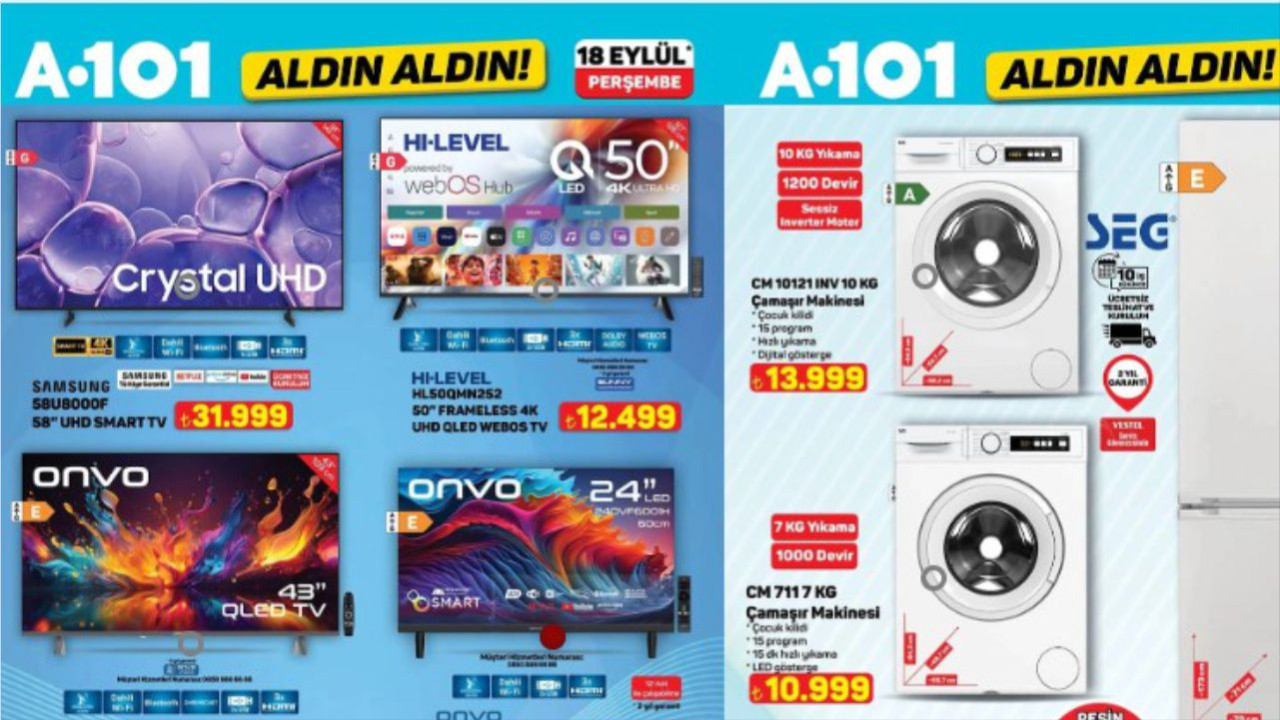 A101 18 Eylül 2025 Aktüel Ürünler Kataloğu