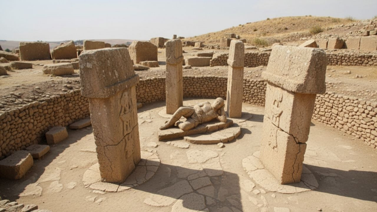 Bakan Ersoy: Göbeklitepe'de yan yatmış insan heykeli bulundu
