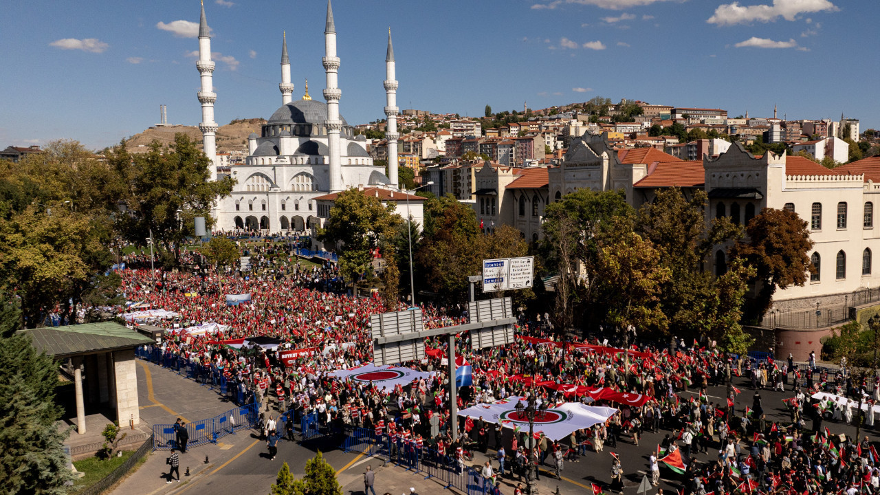 Ankara'da "Gazze Kararlılık Yürüyüşü" başladı