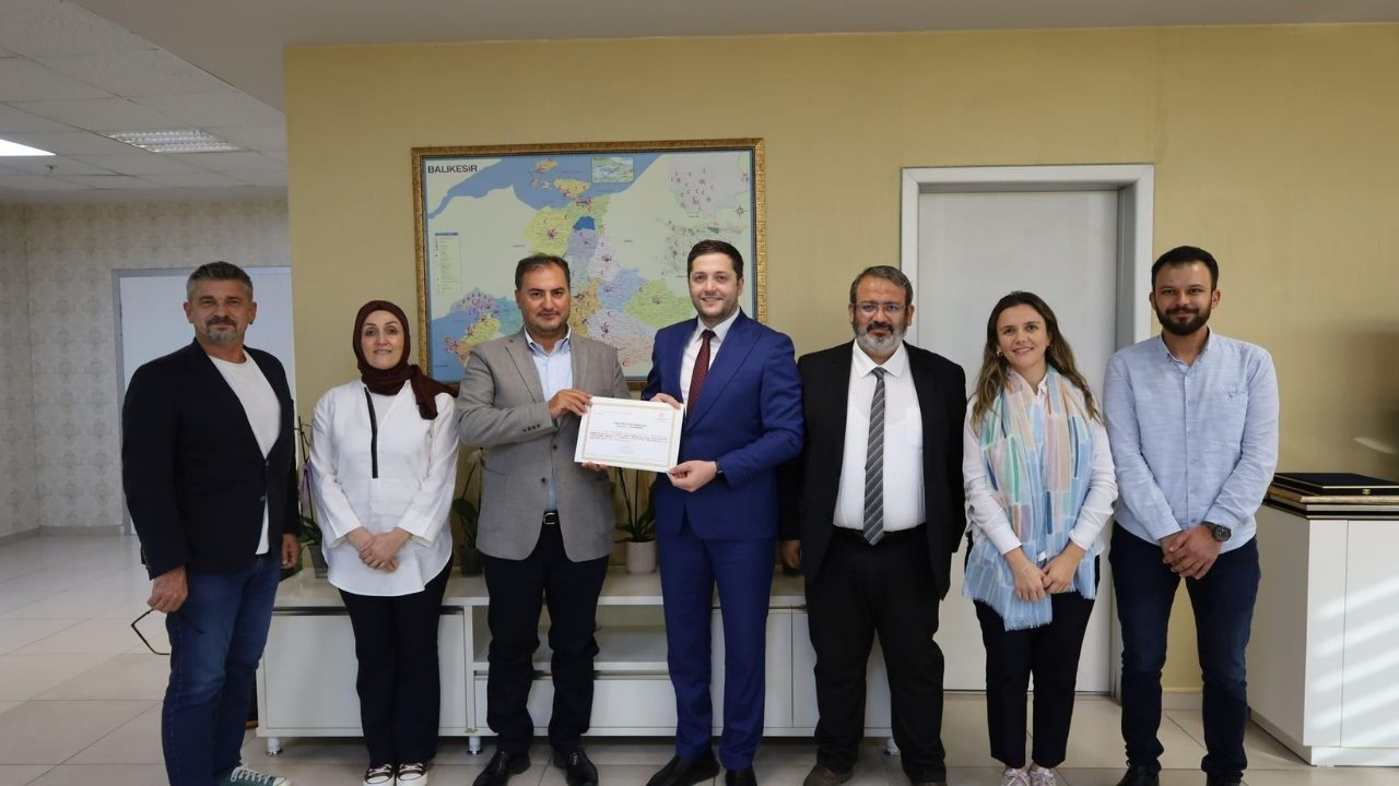 Balıkesir'de o belgeyi almaya hak kazanan ilk özel sektör iş yeri oldu