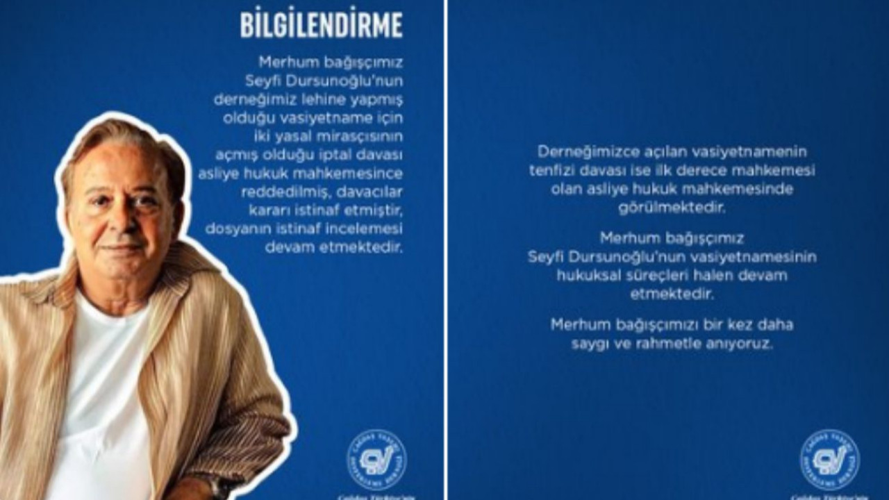Seyfi Dursunoğlu’nun Mirasında Yeni Gelişme: ÇYDD Sessizliğini Bozdu