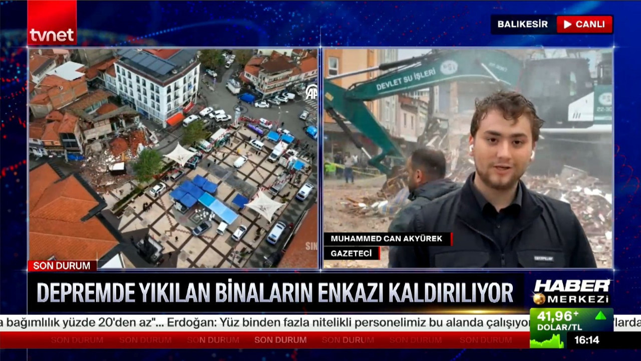 Gazeteci Muhammed Can Akyürek, Balıkesir’deki Depremi TV NET’e Anlattı