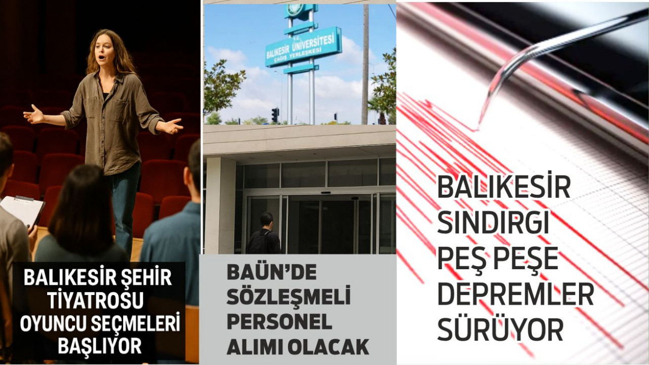 Balıkesir 17 Kasım Gündemi