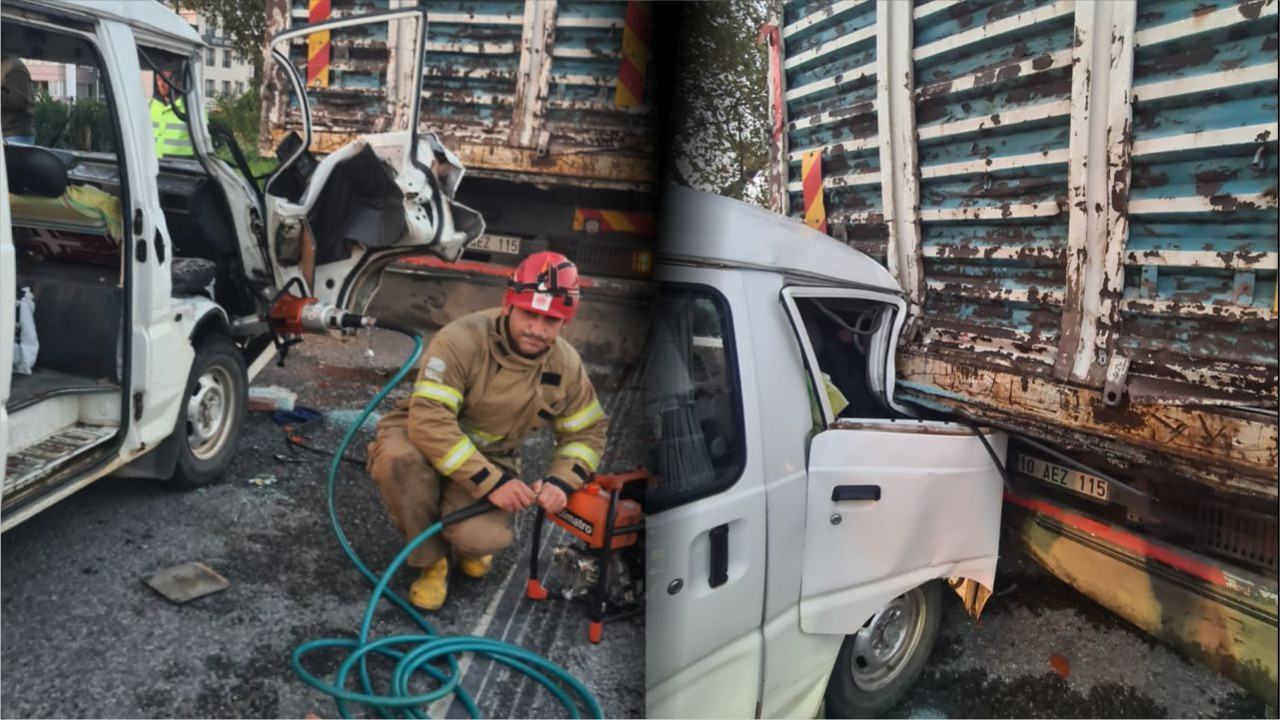 Balıkesir- Akçay Işıklarında Zincirleme Kaza: 6 Yaralı