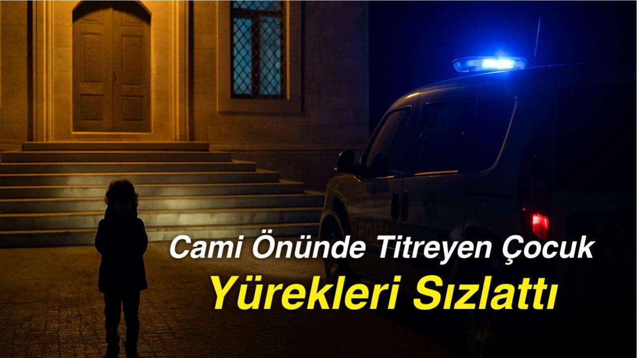 Cami Önünde Titreyen Çocuk Yürekleri Sızlattı