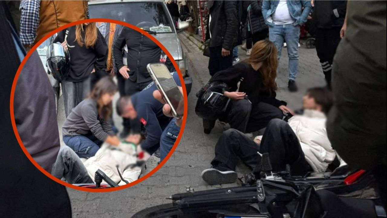 Balıkesir'de Motosikletli Gencin Korku Dolu Anları! Kazada 1 Kişi Yaralı