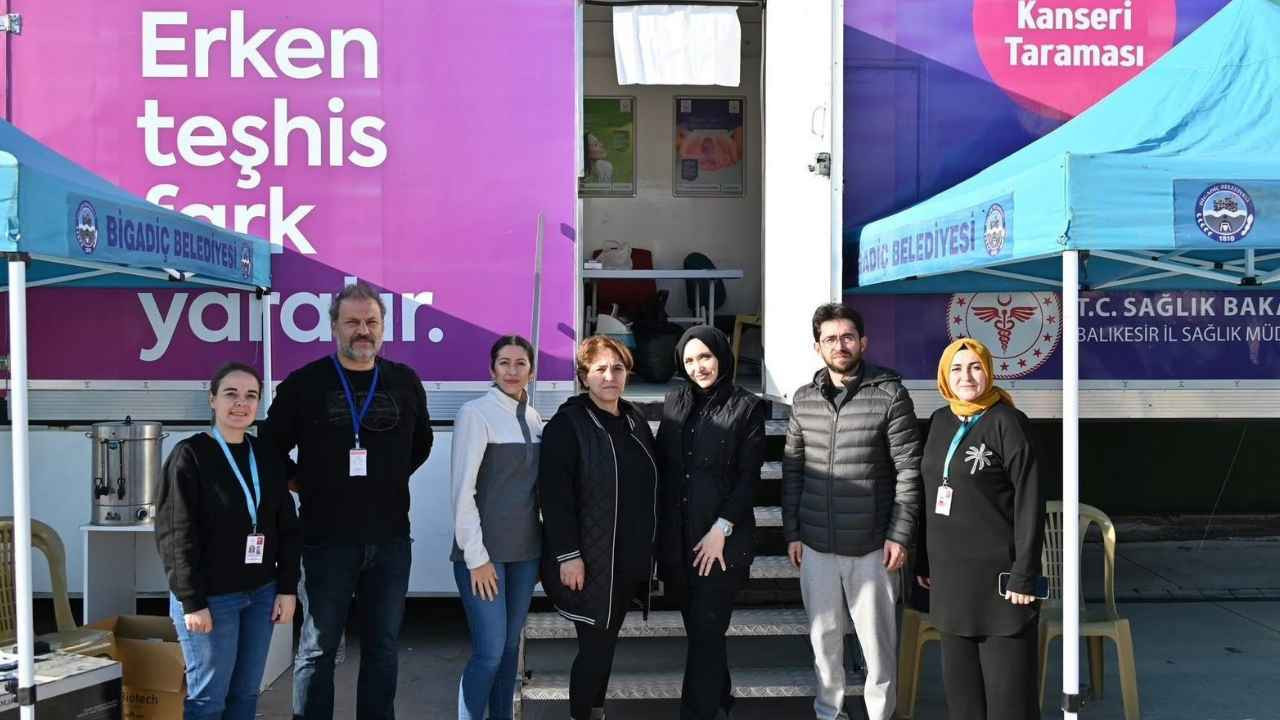 Kanser Tarama Tırı Bigadiç’te Ücretsiz Hizmette