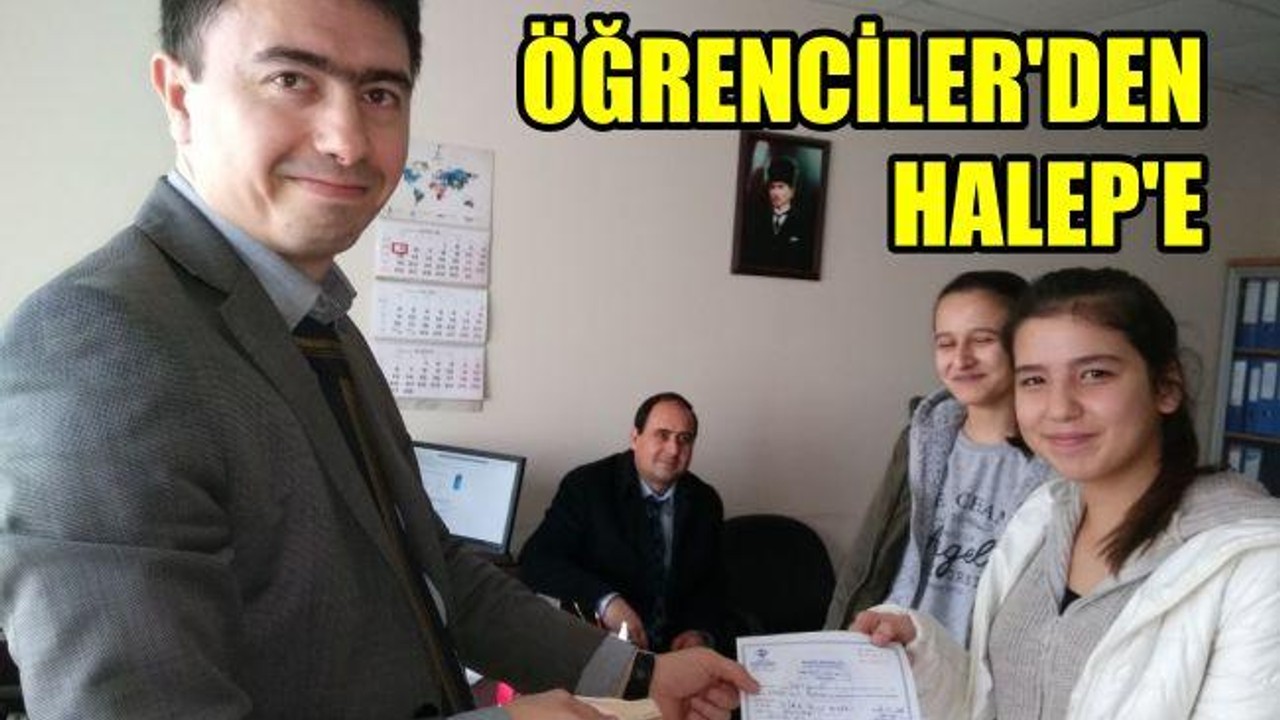 Öğrencilerden Halep'e