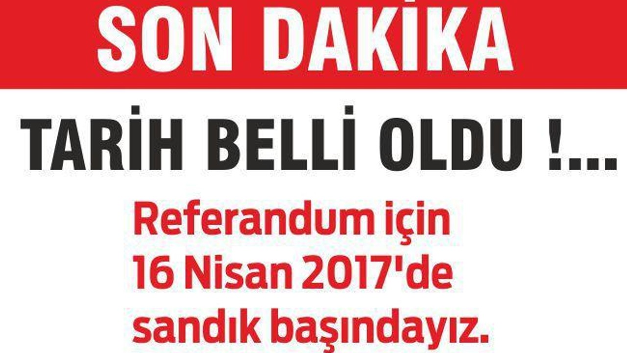 Referandum Tarihi Belli Oldu