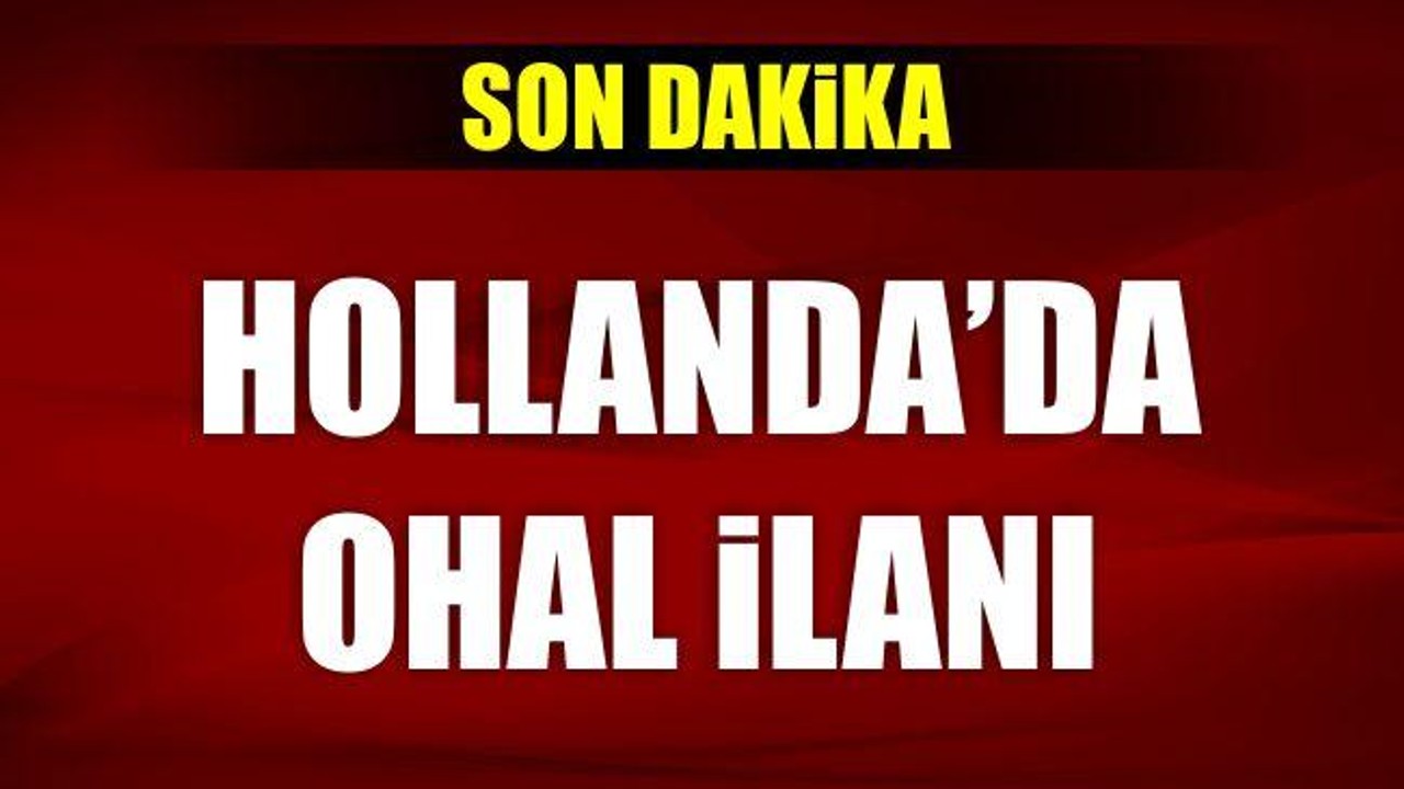 Hollanda'da OHAL ilanı