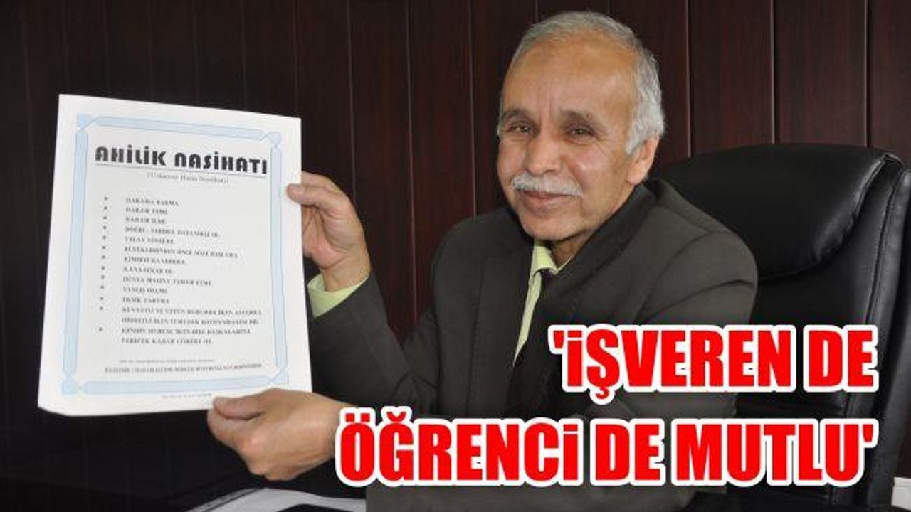 'İşveren de öğrenci de mutlu'