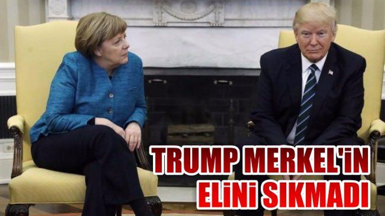 Trump Merkel'in elini sıkmadı