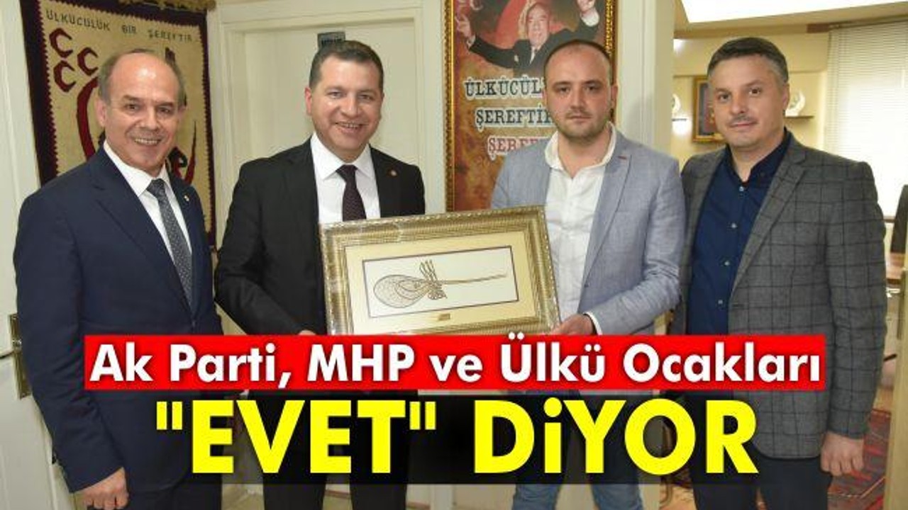 Ak Parti, MHP ve Ülkü Ocakları "Evet" diyor