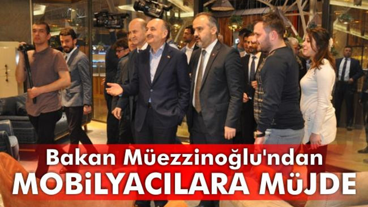 Bakan Müezzinoğlu'ndan mobilyacılara müjde