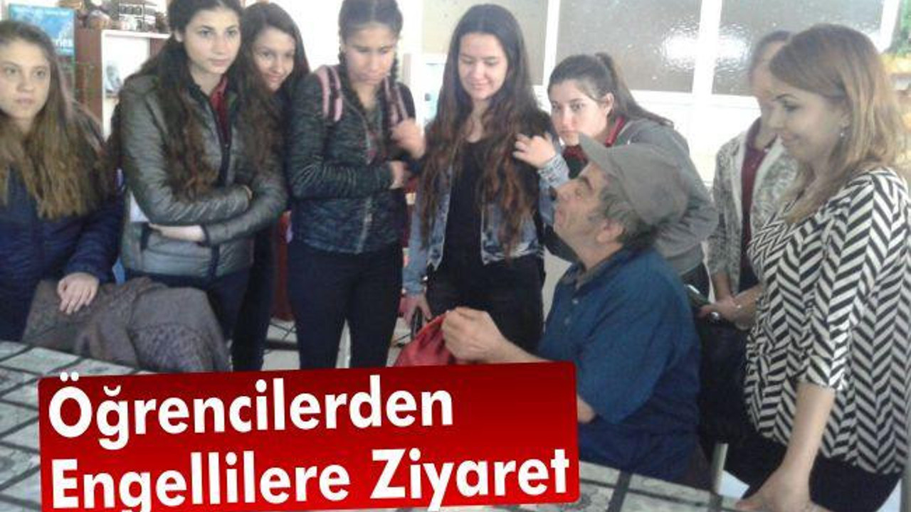 Öğrencilerden engellilere ziyaret