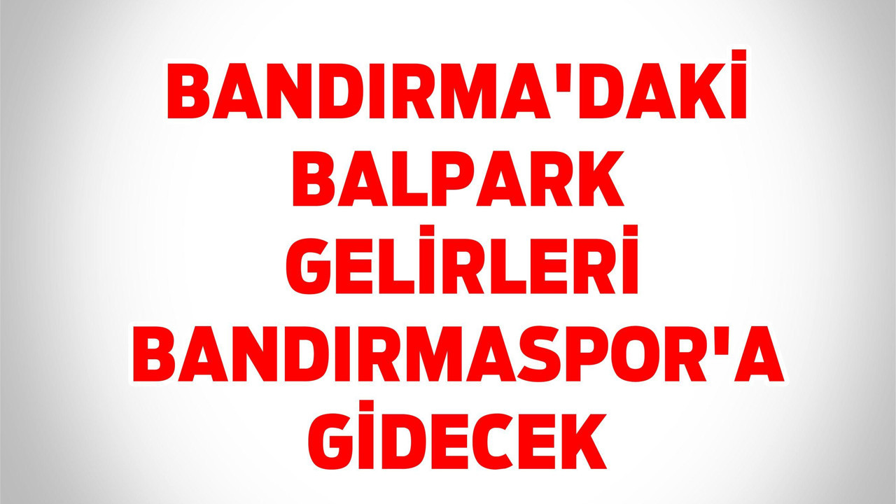 Bandırma'daki Balpark gelirleri Bandırmaspor'a gidecek
