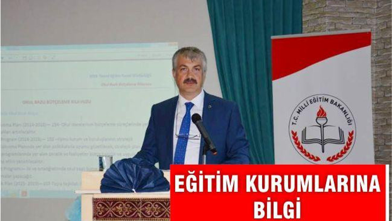 EĞİTİM KURUMLARINA BİLGİ