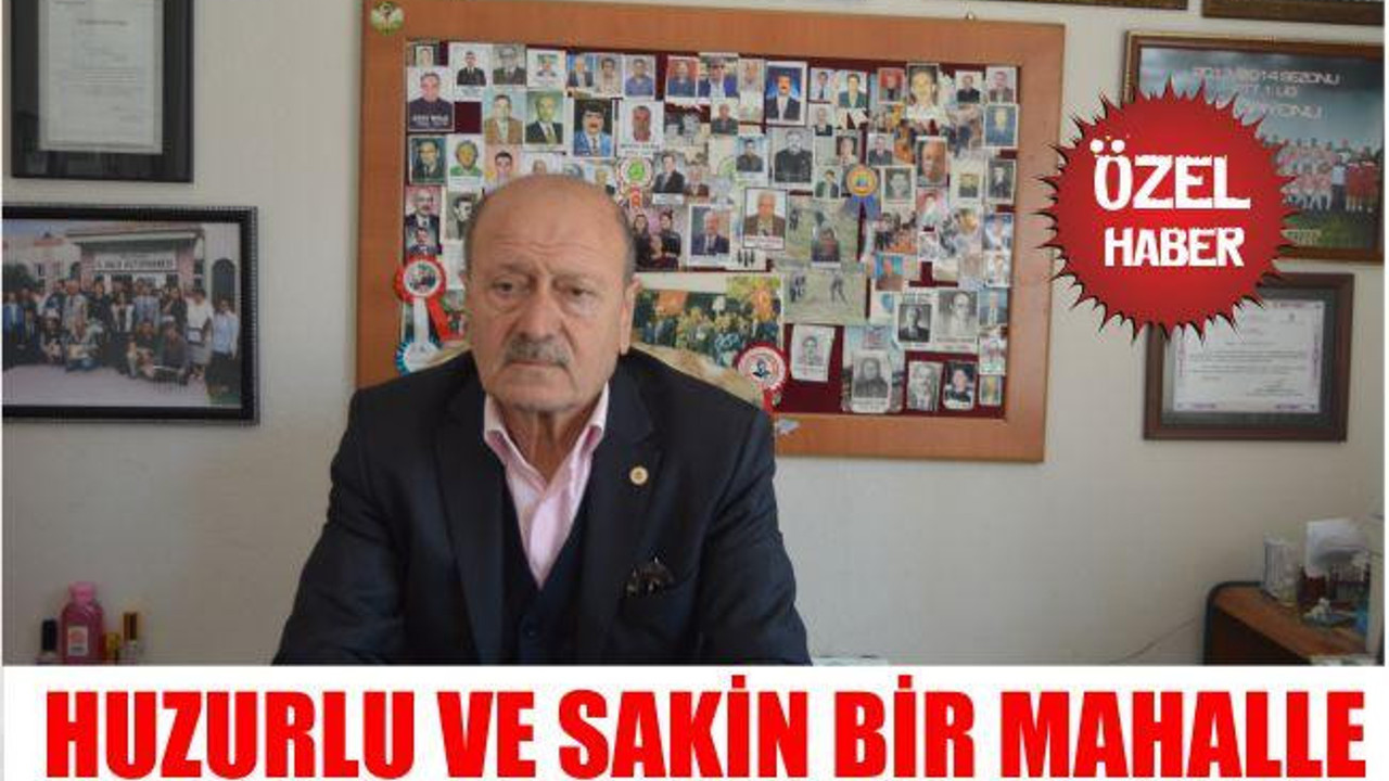 HUZURLU VE SAKİN BİR MAHALLE