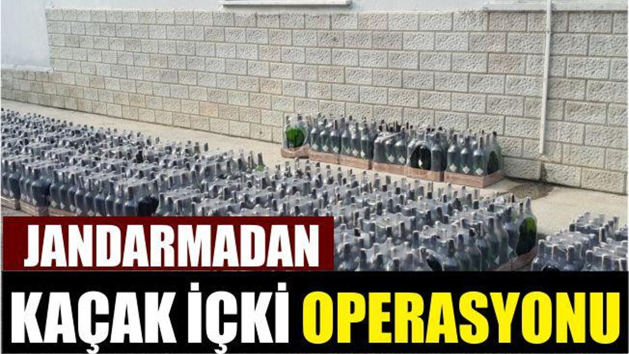 Jandarmadan kaçak içki operasyonu