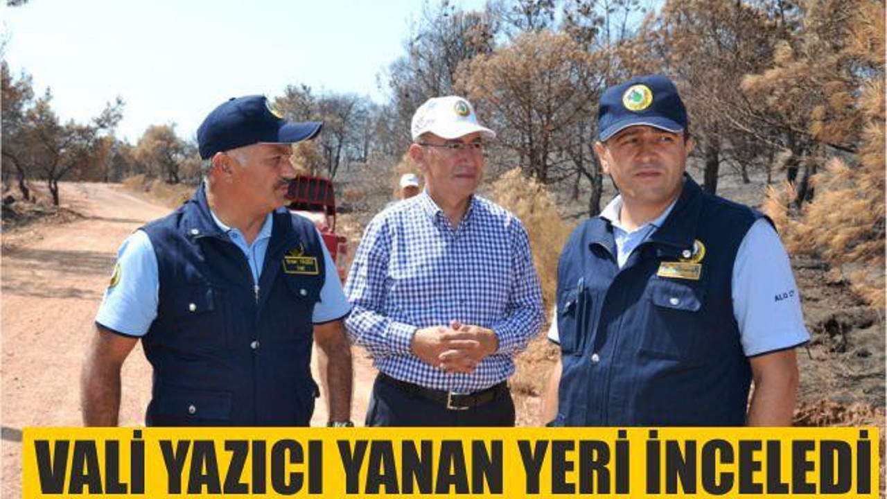 VALİ YAZICI YANAN YERİ İNCELEDİ